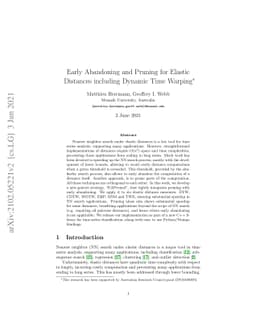 Early Abandoning and Pruning for Elastic Distances including Dynamic
  Time Warping