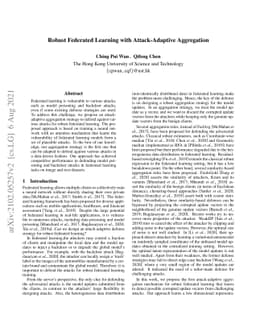 Robust Federated Learning with Attack-Adaptive Aggregation