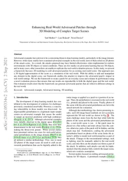 Enhancing Real-World Adversarial Patches through 3D Modeling of Complex
  Target Scenes