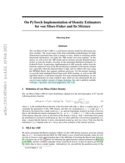 On PyTorch Implementation of Density Estimators for von Mises-Fisher and
  Its Mixture