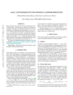 RoBIC: A benchmark suite for assessing classifiers robustness