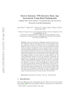 Doctor Imitator: Hand-Radiography-based Bone Age Assessment by Imitating
  Scoring Methods