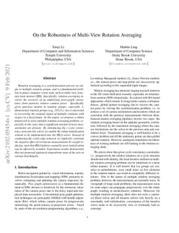 On the Robustness of Multi-View Rotation Averaging