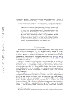 Robust estimation of tree structured models