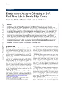 Energy-Aware Adaptive Offloading of Soft Real-Time Jobs in Mobile Edge
  Clouds