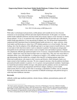 Empowering Patients Using Smart Mobile Health Platforms: Evidence From A
  Randomized Field Experiment