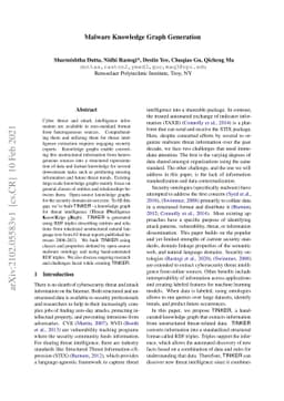 Malware Knowledge Graph Generation
