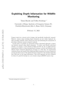 Exploiting Depth Information for Wildlife Monitoring