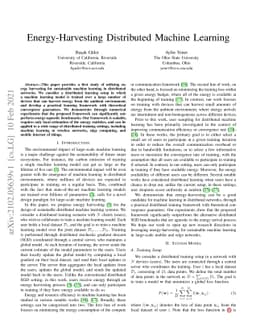 Energy-Harvesting Distributed Machine Learning