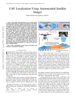 UAV Localization Using Autoencoded Satellite Images