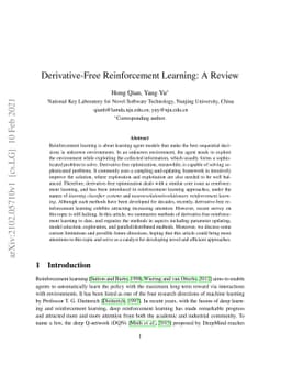Derivative-Free Reinforcement Learning: A Review
