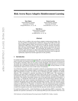 Risk-Averse Bayes-Adaptive Reinforcement Learning