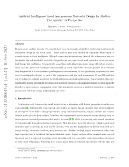 Artificial Intelligence based Autonomous Molecular Design for Medical
  Therapeutic: A Perspective
