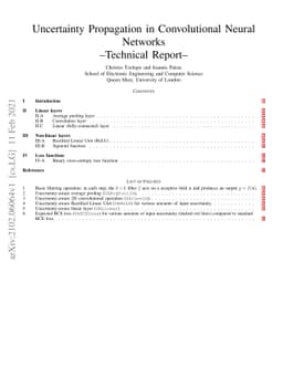 Uncertainty Propagation in Convolutional Neural Networks: Technical
  Report