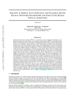 ParaVS: A Simple, Fast, Efficient and Flexible Graph Neural Network
  Framework for Structure-Based Virtual Screening