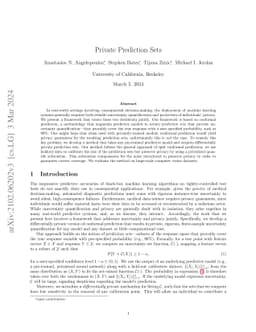 Private Prediction Sets