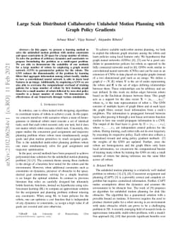 Large Scale Distributed Collaborative Unlabeled Motion Planning with
  Graph Policy Gradients