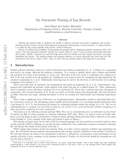 On Automatic Parsing of Log Records