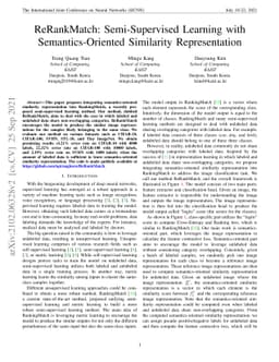 ReRankMatch: Semi-Supervised Learning with Semantics-Oriented Similarity
  Representation