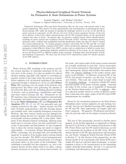 Physics-Informed Graphical Neural Network for Parameter & State
  Estimations in Power Systems