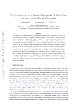 The Symmetry between Arms and Knapsacks: A Primal-Dual Approach for
  Bandits with Knapsacks