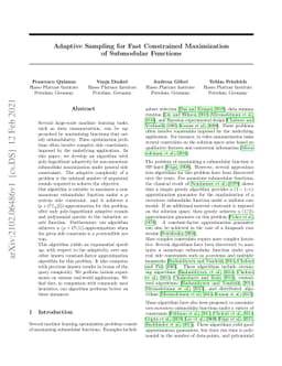 Adaptive Sampling for Fast Constrained Maximization of Submodular
  Function