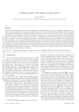 Intelligent Software Web Agents: A Gap Analysis