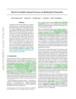 Bias-Free Scalable Gaussian Processes via Randomized Truncations