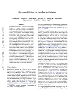 Discovery of Options via Meta-Learned Subgoals
