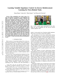 Learning Variable Impedance Control via Inverse Reinforcement Learning
  for Force-Related Tasks