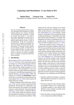 Capturing Label Distribution: A Case Study in NLI