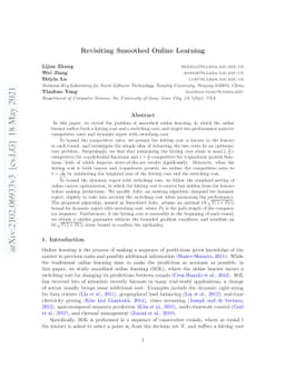 Revisiting Smoothed Online Learning