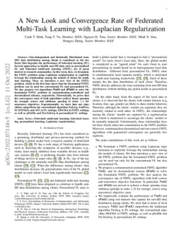 A New Look and Convergence Rate of Federated Multi-Task Learning with
  Laplacian Regularization