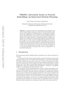 Adversarial Attack on Network Embeddings via Supervised Network
  Poisoning