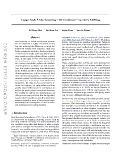 Large-Scale Meta-Learning with Continual Trajectory Shifting