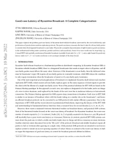 Good-case Latency of Byzantine Broadcast: A Complete Categorization
