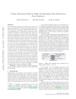 A Deep Adversarial Model for Suffix and Remaining Time Prediction of
  Event Sequences