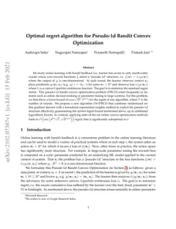 Optimal Regret Algorithm for Pseudo-1d Bandit Convex Optimization
