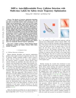 DiffCo: Auto-Differentiable Proxy Collision Detection with Multi-class
  Labels for Safety-Aware Trajectory Optimization