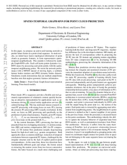 Spatio-temporal Graph-RNN for Point Cloud Prediction