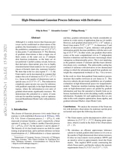 High-Dimensional Gaussian Process Inference with Derivatives