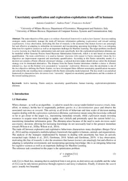 Uncertainty quantification and exploration-exploitation trade-off in
  humans