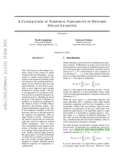 A closer look at temporal variability in dynamic online learning