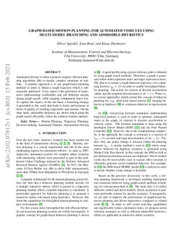 Graph-based Motion Planning for Automated Vehicles using Multi-model
  Branching and Admissible Heuristics