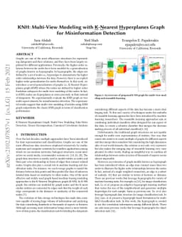 KNH: Multi-View Modeling with K-Nearest Hyperplanes Graph for
  Misinformation Detection