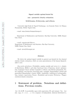 Signed variable optimal kernel for non-parametric density estimation