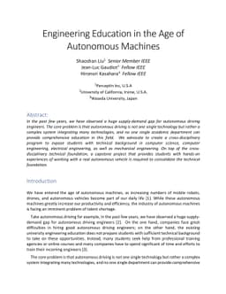 Engineering Education in the Age of Autonomous Machines