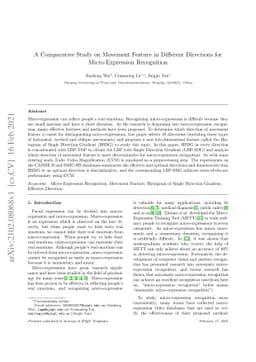 A comparative study on movement feature in different directions for
  micro-expression recognition