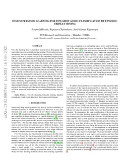 Semi Supervised Learning For Few-shot Audio Classification By Episodic
  Triplet Mining