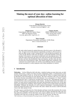 Making the most of your day: online learning for optimal allocation of
  time